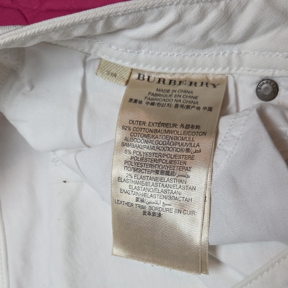 BURBERRY, EARLHAM White Straight Leg Jeans,SZ 31w. - Picture 4 of 8
